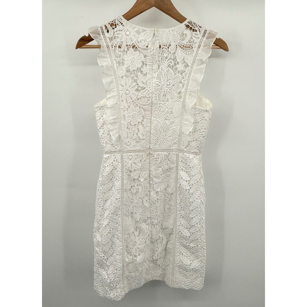 Lilly Pulitzer Maya Shift Dress Womens Size 0 Resort White Lace Ruffle 001113 - Picture 3 of 8